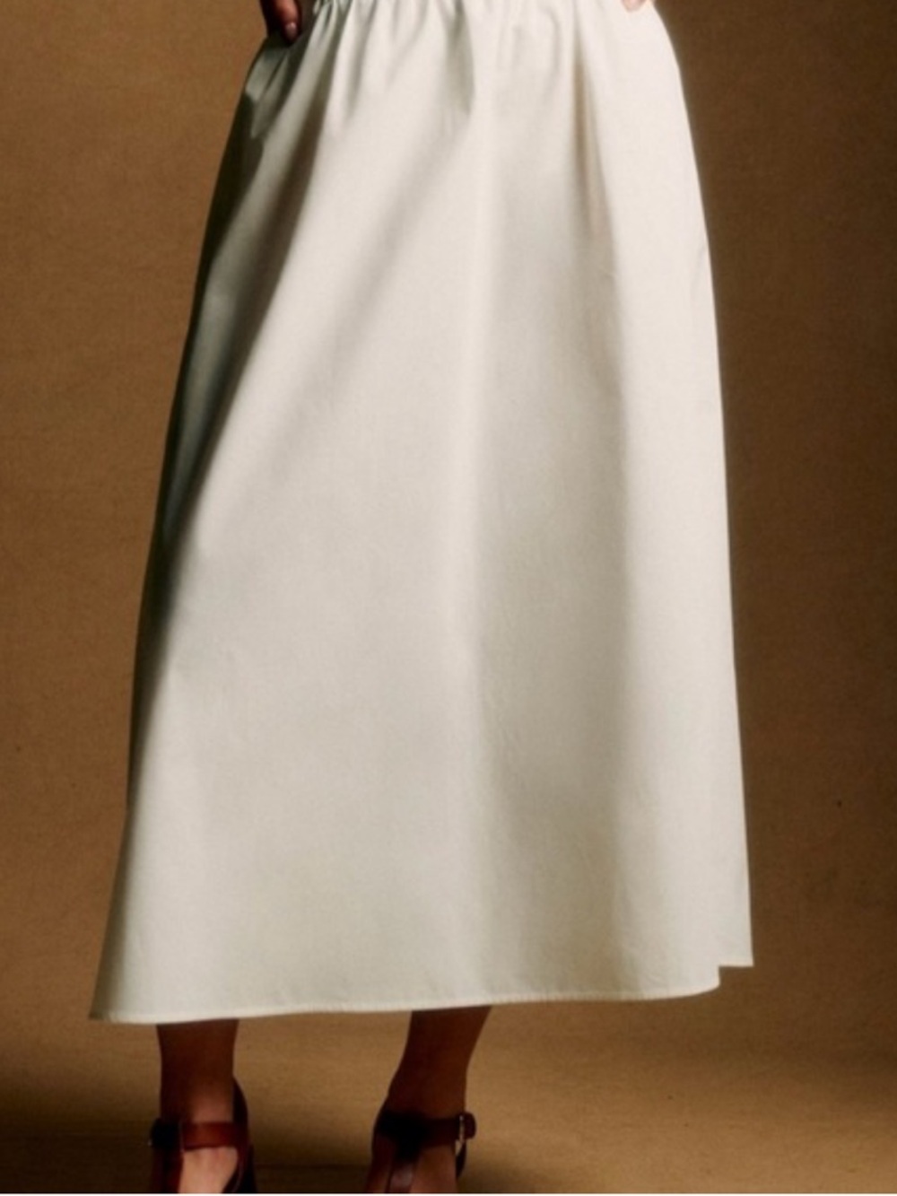 Sezane Siloe Linen Skirt Elegant White - Picture 3 of 7
